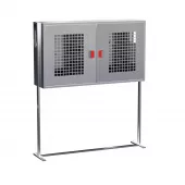 Щит пожарный со стойкой из нержавеющей стали (2 двери сетка) Щит пожарный со стойкой из нержавеющей стали (2 двери сетка)