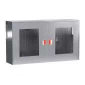 Щит пожарный закрытый из нержавеющей стали (2 двери оргстекло) Щит пожарный закрытый из нержавеющей стали (2 двери оргстекло)